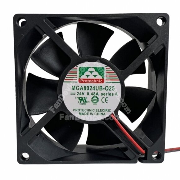 MAGIC MGA8024UB-O25 DC 24V 0.48A 2 Wires / 3 Wires Axial Cooling Fan