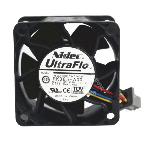 Nidec V60E12BS1B5-07A024 DC 12V 1.60A 4 Wires Axial Cooling Fan