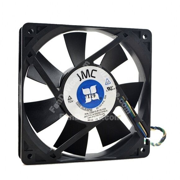 JMC DATECH 1225-12LB DC 12V 0.3A 2 Wires / 3 Wires / 4 Wires Axial Cooling Fan