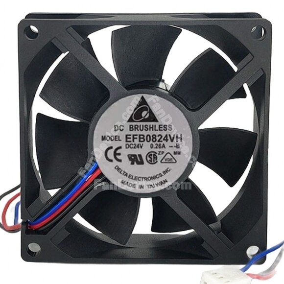 Delta EFB0824VH DC 24V 0.26A 8025 Axial Cooling Fan