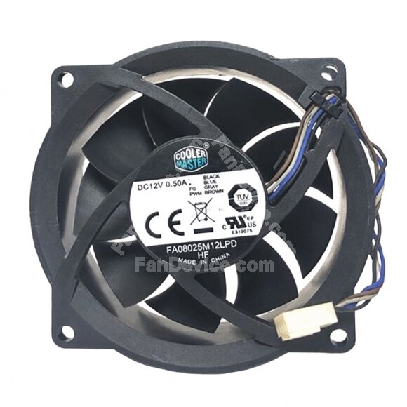 COOLER MASTER FA08025M12LPD DC 12V 0.50A 8025 Axial PWM Cooling Fan