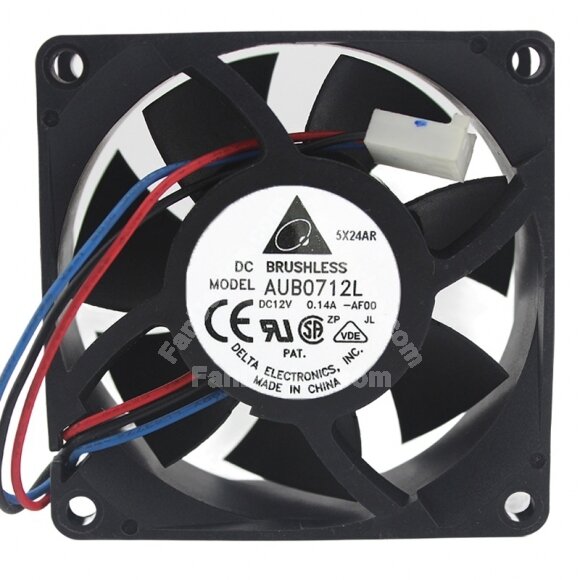 Delta AUB0712L DC 12V 0.14A 7025 Axial Brushless Cooling Fan