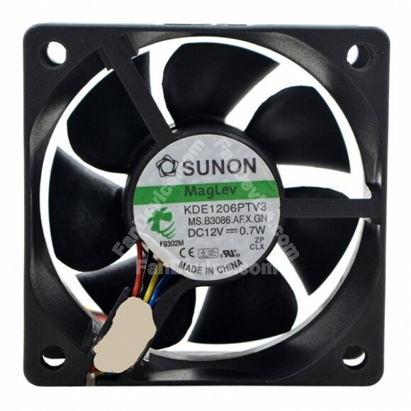 Sunon KDE1206PTV3 DC 12V 0.7W 2 Wires / 3 Wires / 4 Wires Axial Cooling Fan