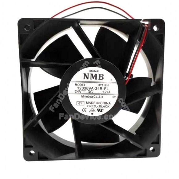 NMB 12038VA-24R-FL DC 24V 1.77A 2 Wires Axial Cooling Fan