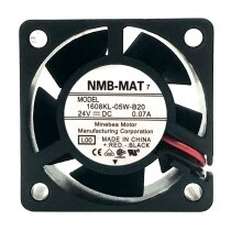 NMB-MAT 1608KL-05W-B20 DC 24V 0.07A 2 Wires Axial Cooling Fan