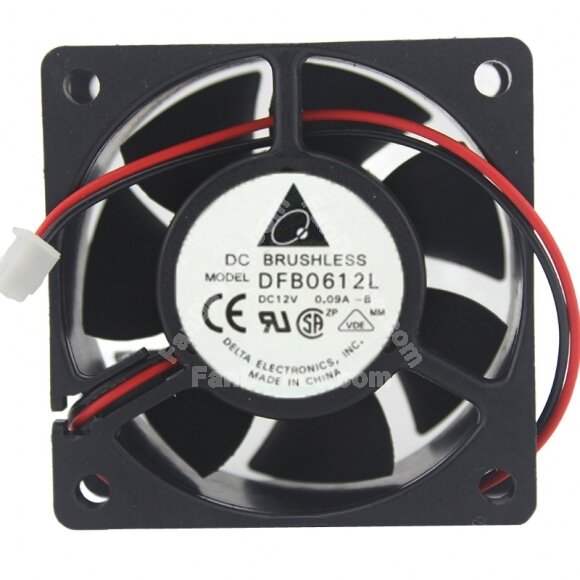Delta DFB0612L DC 12V 0.09A 6025 Axial Brushless Cooling Fan