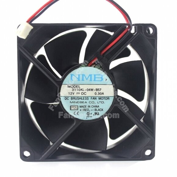 NMB 3110KL-04W-B57 DC 12V 0.30A 2 Wires / 3 Wires Axial Cooling Fan