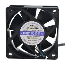 JAMICON JF0625B1TKAR DC 12V 0.38A 6025 Axial Ball Bearing Brushless Cooling Fan