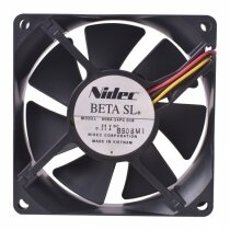 Nidec D08A-24PG DC 24V 0.11A 3 Wires Axial Cooling Fan