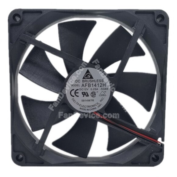 Delta AFB1412H DC 12V 0.25A 14025 Axial Brushless Cooling Fan