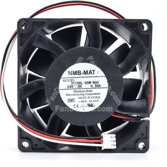 NMB-MAT 3115RL-05W-B60 DC 24V 0.50A 8038 Axial Cooling Fan