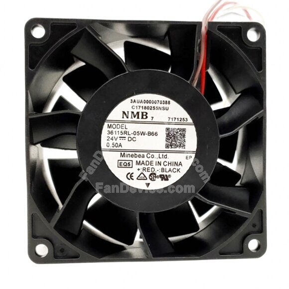 NMB 3115RL-05W-B66 DC 24V 0.50A 8038 Axial Cooling Fan