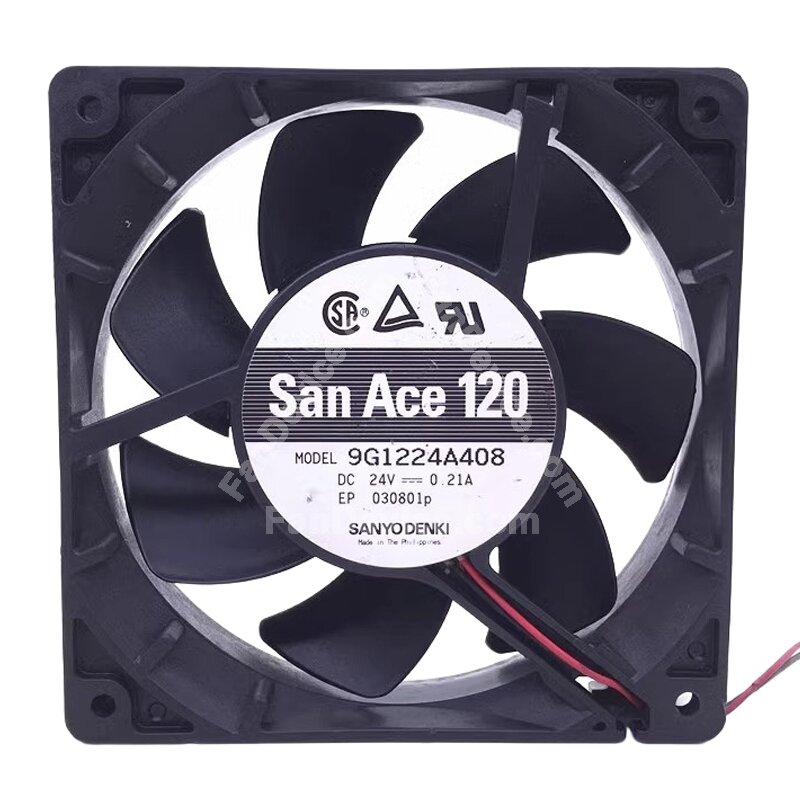 thumbnail image 2 of Sanyo SanACE120 12CM Cooling Fan – 24V 0.06A 12025 9S1224M401 For Electronics/Cases 2 of 4
