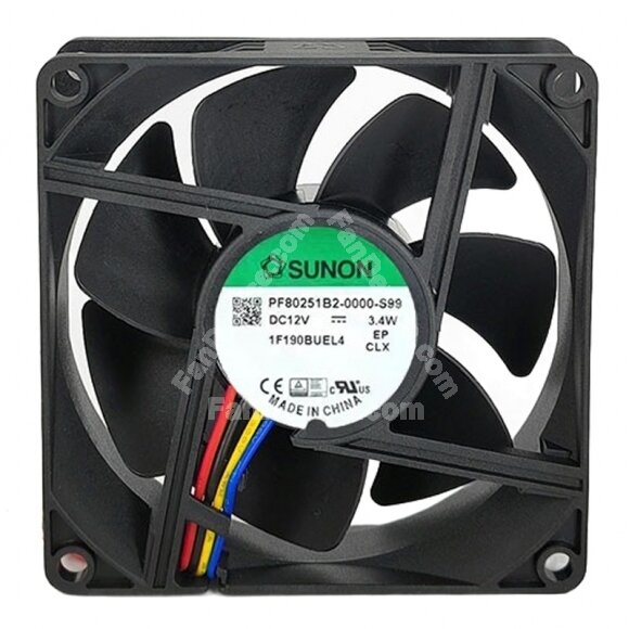 Sunon PF80251B2-0000-S99 DC 12V 3.4W 8025 Axial Cooling Fan
