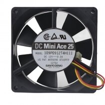 Sanyo Denki DC Mini Ace 25 109P0912T4H111 DC 12V 0.2A 9025 Axial Cooling Fan