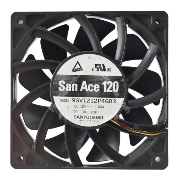Sanyo Denki San Ace 120 9GV1212P4G03 DC 12V 1.68A 12025 Axial Cooling Fan