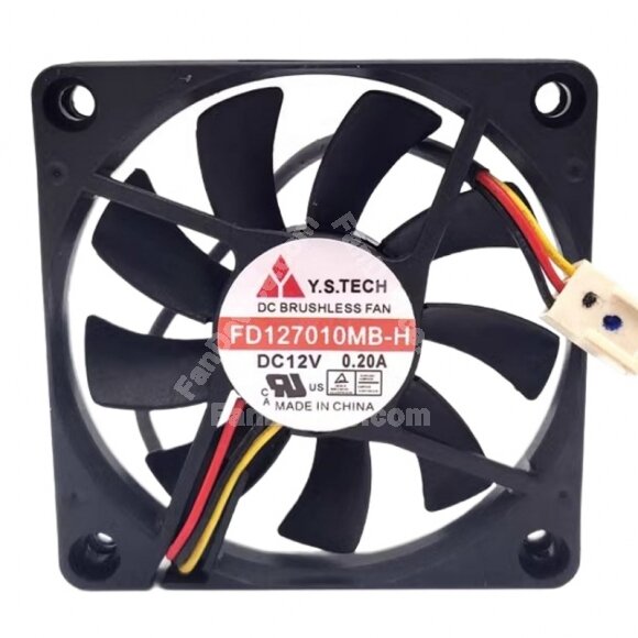 Y.S.TECH FD127010MB-H DC 12V 0.20A 7010 Axial Brushless Cooling Fan