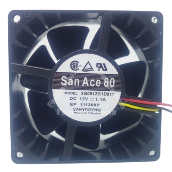 Sanyo Denki 9G0812G1D011 DC 12V 1.1A 8038 Axial Cooling Fan