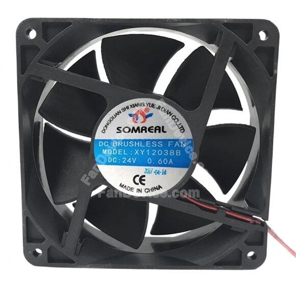 SOMREAL XY12038B DC 24V 0.60A 12038 Brushless Axial Cooling Fan