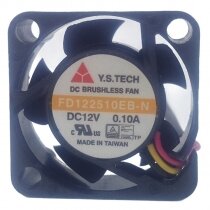 Y.S.TECH FD122510EB-N DC 12V 0.10A 2510 Axial Brushless Cooling Fan