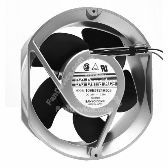 Dyna Ace Sanyo Denki 109E5724H503 DC 24V 0.58A 2 Wires / 3 Wires Axial Cooling Fan