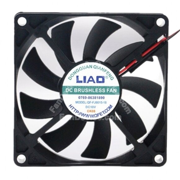 LIAO QF-FJ8015-18 DC 18V 8015 Axial Brushless Cooling Fan