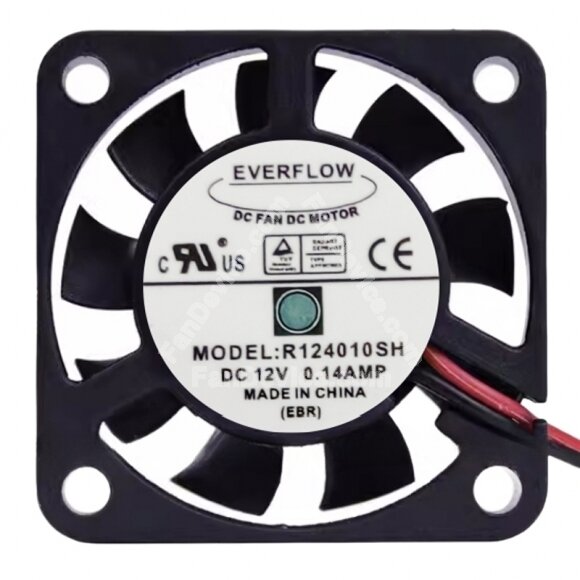 EVERFLOW R124010SH DC 12V 0.14AMP 4010 Axial Cooling Fan