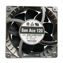 Sanyo Denki 9SG1248P1G01 DC 48V 1A 3 Wires / 4 Wires Axial Cooling Fan