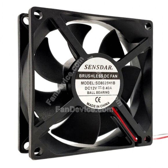 SENSDAR SD8025H1B DC 12V 0.40A 8025 Axial Brushless Cooling Fan