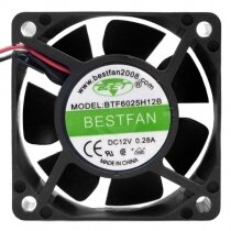 BESTFAN BTF6025H12B DC 12V 0.28A 2 Wires Axial Cooling Fan
