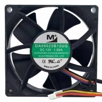 YM DA08025B12UG DC 12V 1.00A 4 Wires PWM Axial Cooling Fan