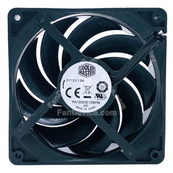 COOLERMASTER FA12025E12BPM DC 12V 1.5A 4 Wires Axial Cooling Fan