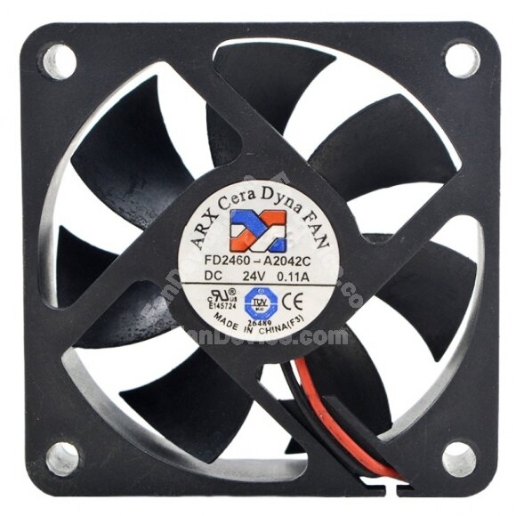 ARX FD2460-A2042C DC 24V 0.11A 2 Wires Axial Cooling Fan