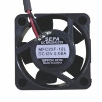 SEPA MFC25F-12L DC 12V 0.06A 2 Wires Axial Cooling Fan