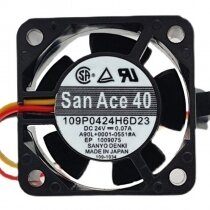 Sanyo Denki San Ace 40 109P0424H06D23 A90L+0001-0551#A DC 24V 0.07A 4020 Axial Cooling Fan
