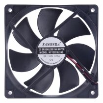 SANONDA KF12025L24S DC 24V 0.15A 2 Wires Brushless Axial Cooling Fan