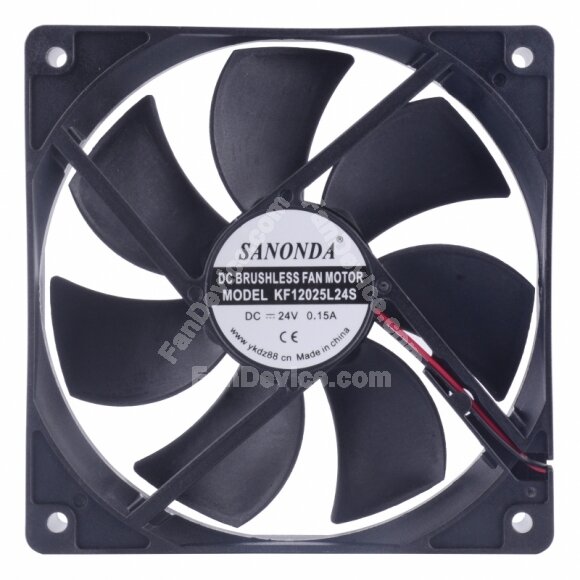 SANONDA KF12025L24S DC 24V 0.15A 2 Wires Brushless Axial Cooling Fan