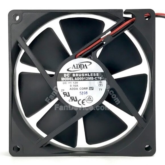 ADDA AD0912MB-C70 DC 12V 0.16A 9020 Brushless Axial Cooling Fan