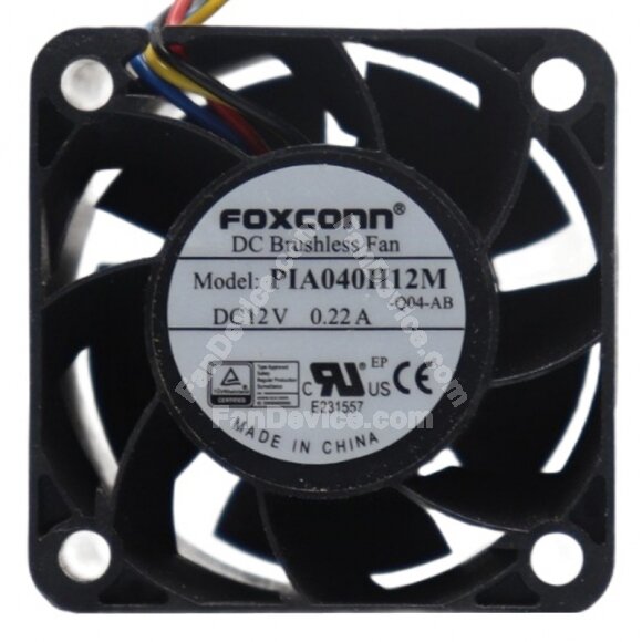 Foxconn PIA040H12M 12V 0.22A 4 Wires 4028 DC Brushless PWM Axial Fan