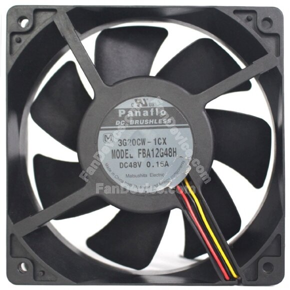 Panaflo FBA12G48H 3G20CW-1CX 48V 0.15A Brushless Axial Fan