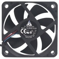 Delta NUB0612LB 12V 0.08A 3 Wires 6015 DC Brushless Axial Cooling Fan
