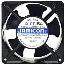 JAMICON JA1238H2 AC 220V 0.13A 2 Wires 12038 Ball Bearing Axial Fan