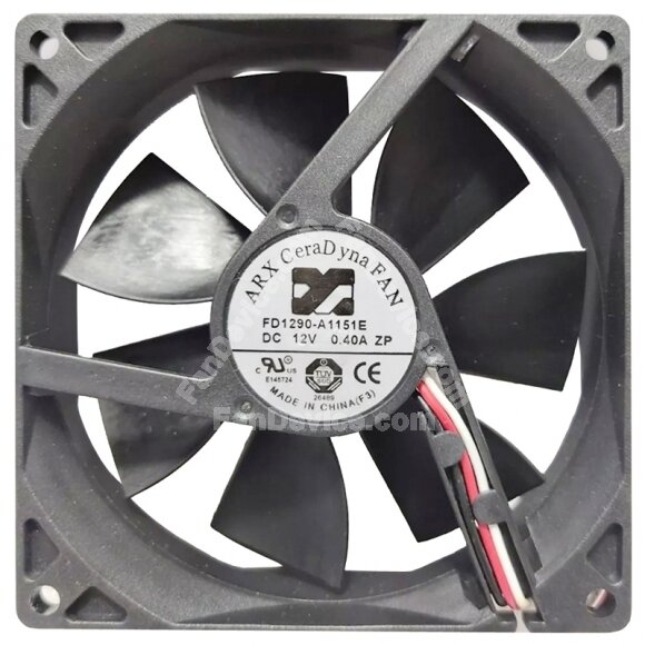 ARX FD1290-A1151E DC 12V 0.40A 3 Wires 9225 Axial Cooling Fan