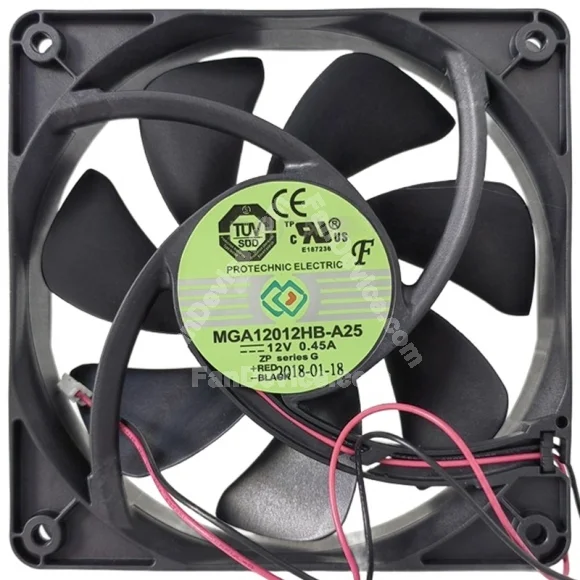 Protechnic MGA12012HB-A25 12V 0.45A Axial Cooling Fan