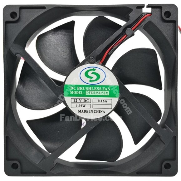 DF DF1202512SEM 12V 0.16A 1.92W DC Brushless Cooling Fan