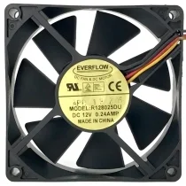 EVERFLOW R128025DU 12V 0.24AMP 2 / 3 Wires Cooling Fan