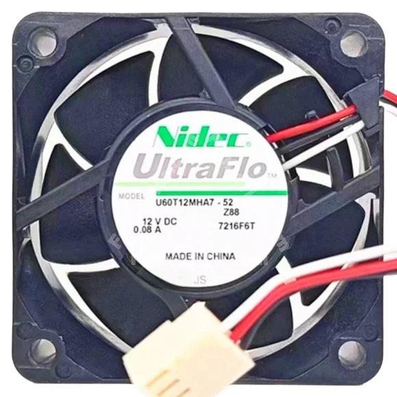 Nidec U60T12MHA7-52 12V 0.08A 3 Wires Axial Cooling Fan