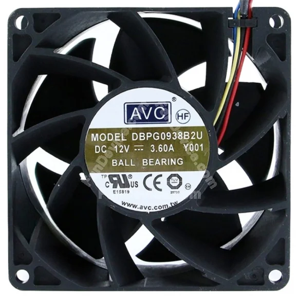 AVC DBPG0938B2U 12V 3.60A Ball Bearing Axial Cooling Fan