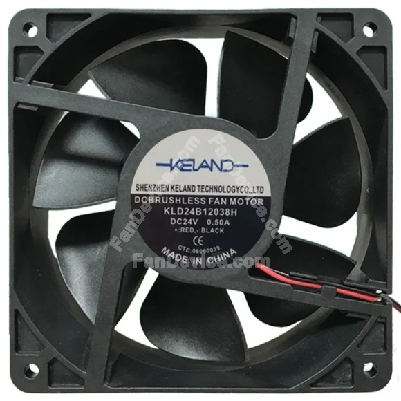 KELAND KLD24B12038H 24V 0.50A 2 Wires Axial Cooling Fan