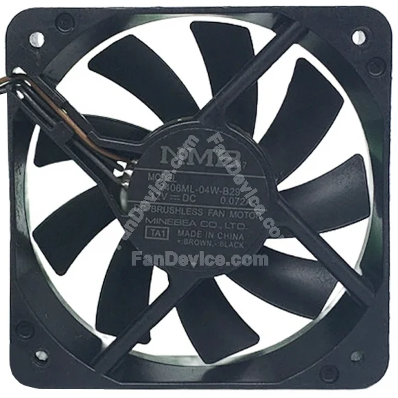 NMB 2406ML-04W-B29 12V 0.072A 3 Wires Axial Cooling Fan